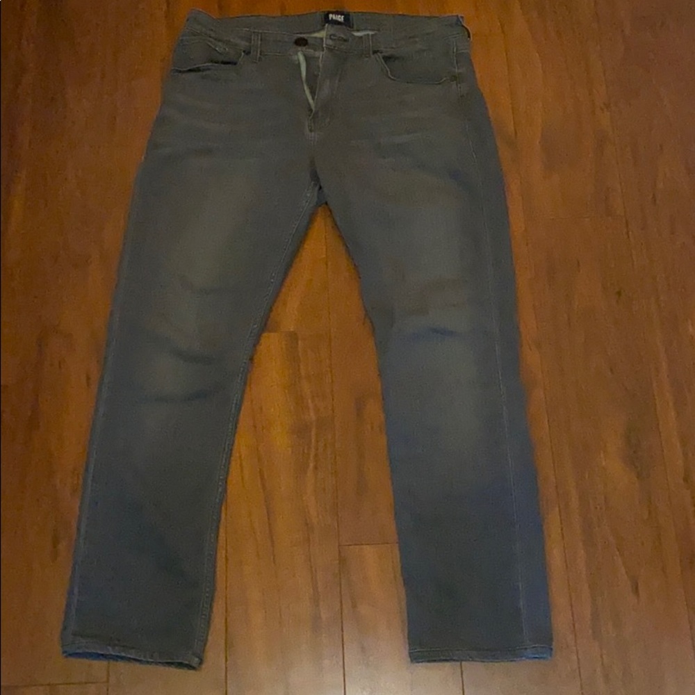 Grey PAIGE Slim Straight Leg Jeans